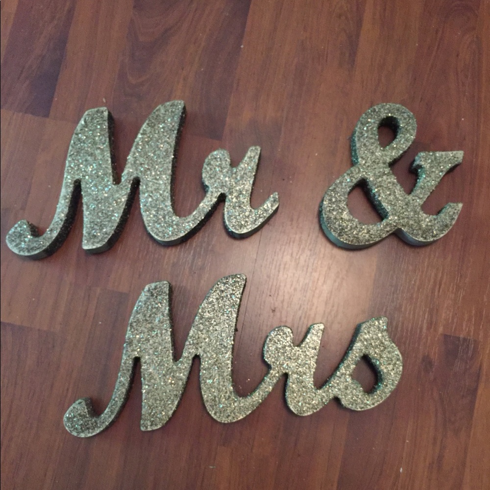 Large Mr & Mrs letters